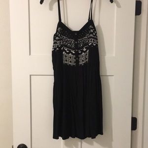 Black fit and flare dress